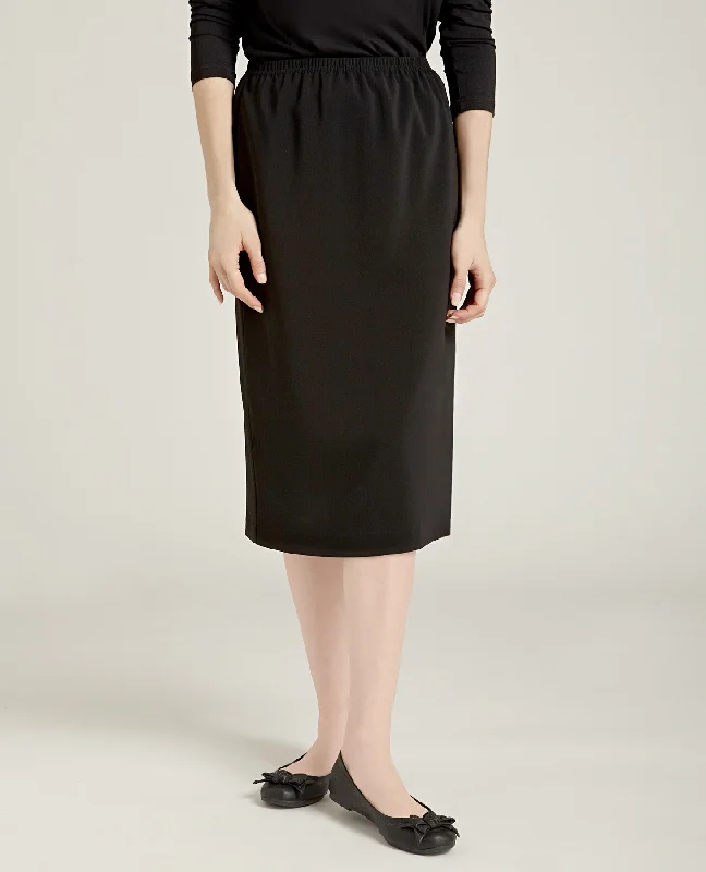 27" Straight Crepe Skirt BlackPrinted Skirt