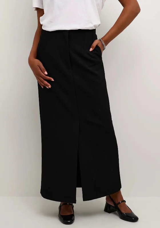 Kaffe Maxi Skirt, BlackThermal Skirt