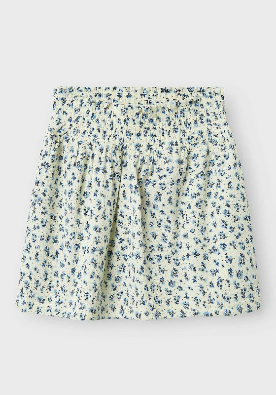 Name It Kid Girl Biba Floral Skirt, Cloud DancerTutu