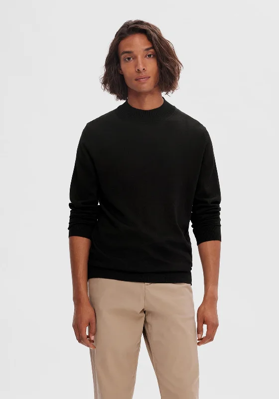 Urban Knit TopsSelected Homme Town Mock Neck Sweater, Black