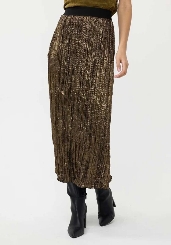 Esqualo Crushed Foil Skirt, GoldGypsy Skirt