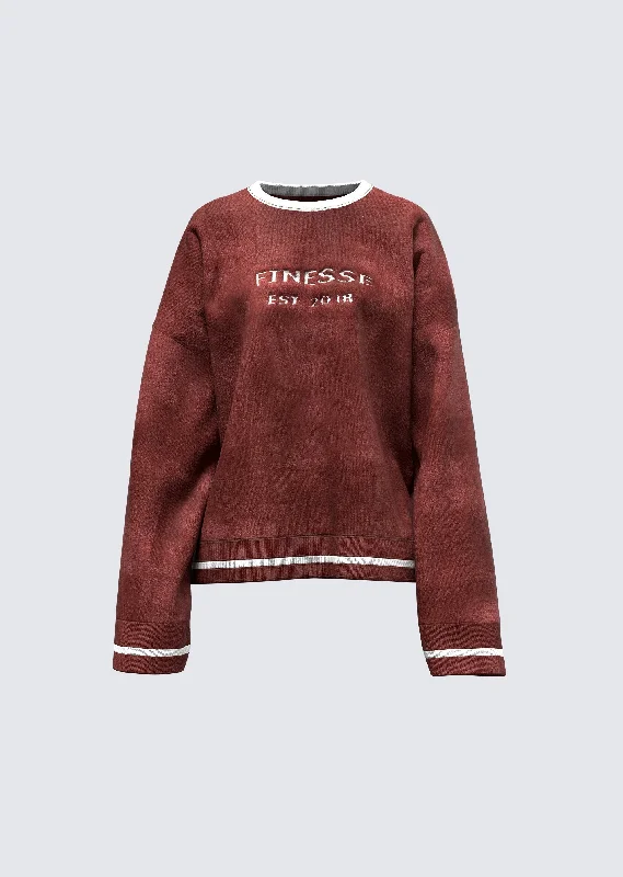 Embroidered Knit TopsJada Finesse Logo Sweater