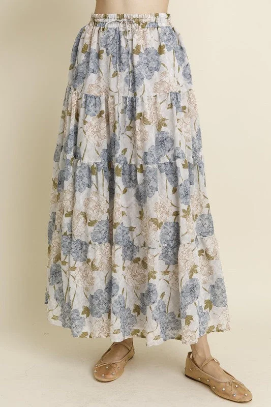 Floral Maxi SkirtPleated Skirt