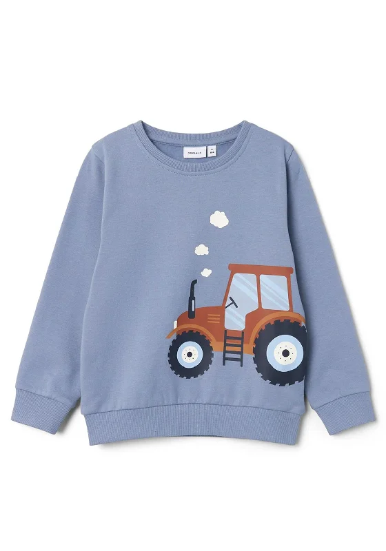 Embellished Knit TopsName It Mini Boy Raukar Long Sleeve Sweater, Troposphere