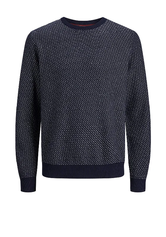 Painted Knit TopsJack & Jones Keith Knitted Sweater, Night Sky