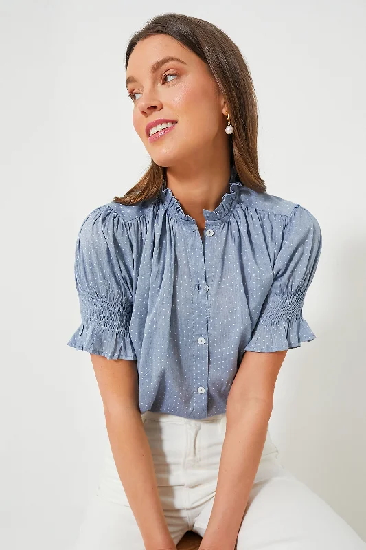 Lace BraChambray Polka Dot Marnie Top