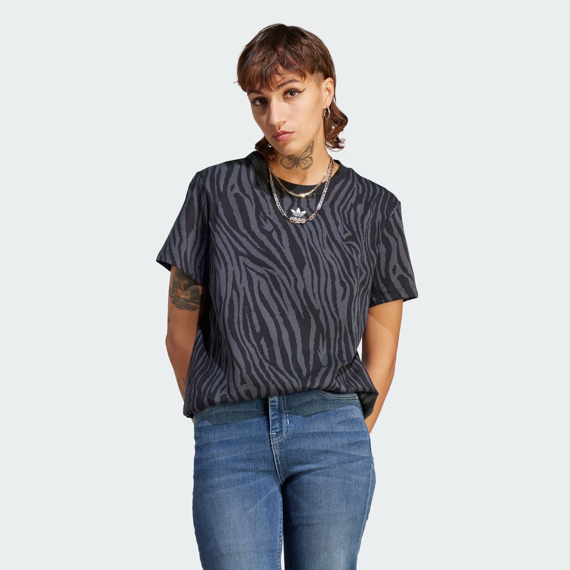 Satin BraAdidas Allover Zebra Animal Print Essentials Tee - Women