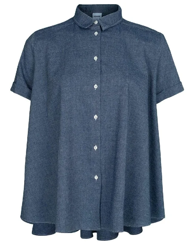 Opaque BraChambray A-Line Button Up Top