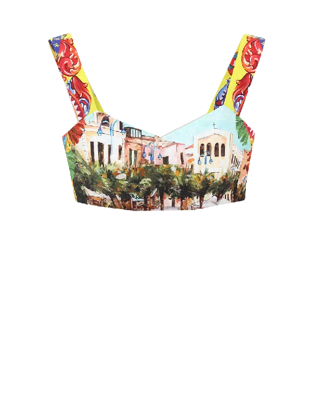 Sports BraStampa Print Bra Top