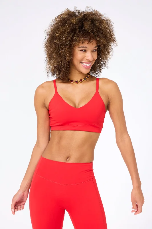 Silk BraAction Bralette in Hot Red