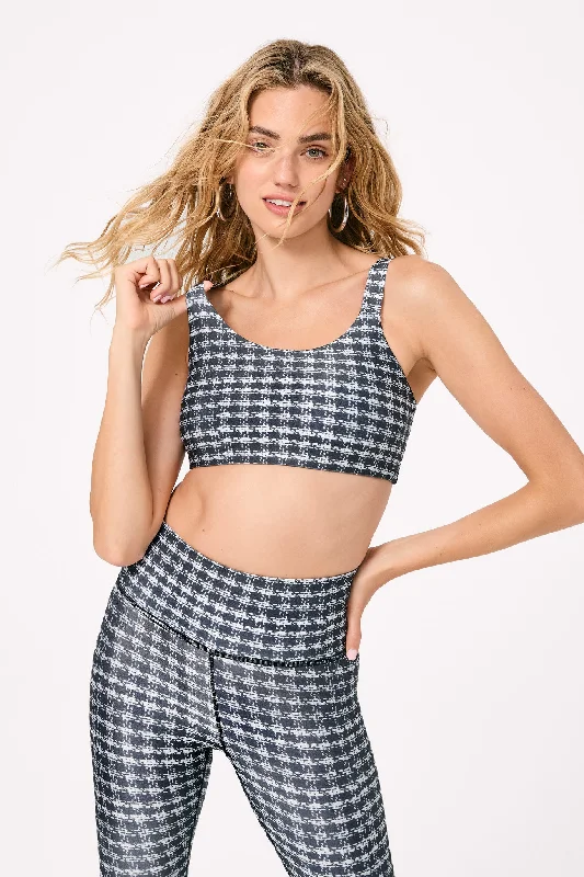 Bridal BraHi-Shine Scoop Neck Bra in Houndstooth