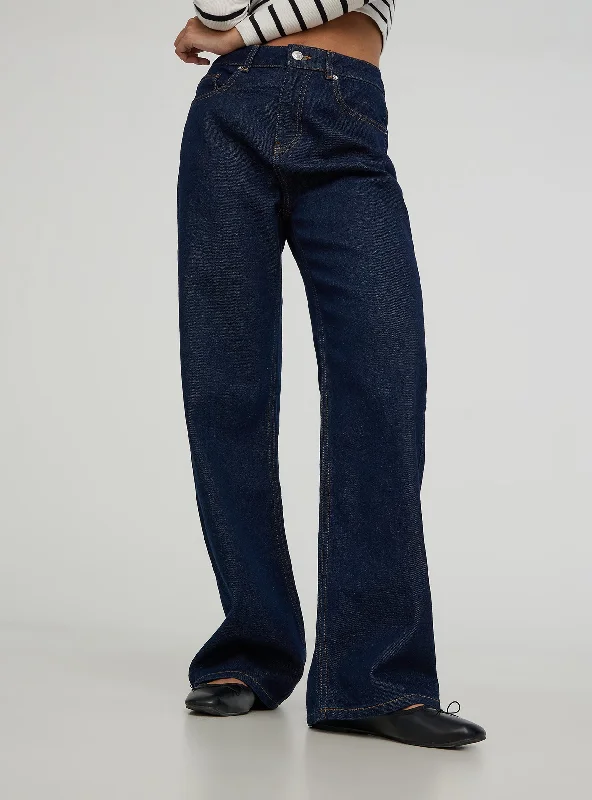 Dark blue denim