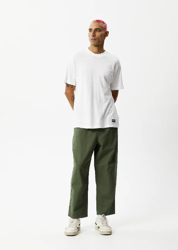 AFENDS Mens Ninety Eights - Baggy Elastic Waist Pants - CypressWind Pants