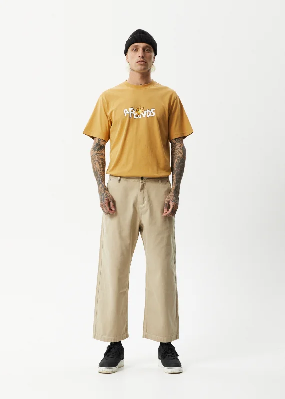 AFENDS Mens Pablo - Baggy Pants - CementCoveralls