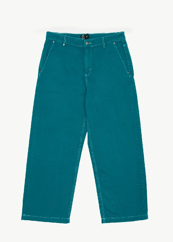 AFENDS Mens Pablo - Baggy Pants - AzureInsulated Pants