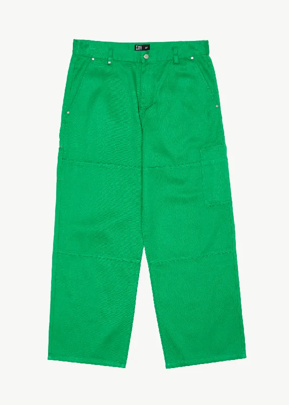 AFENDS Mens Sleepy Hollow Richmond - Twill Baggy Carpenter Pants - ForestCargos