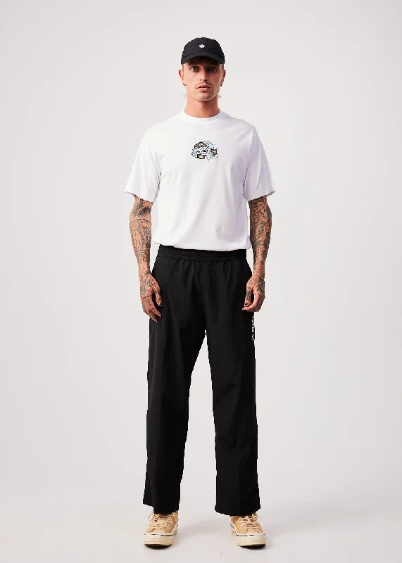 AFENDS Mens Warped - Spray Pants - BlackSweatpants