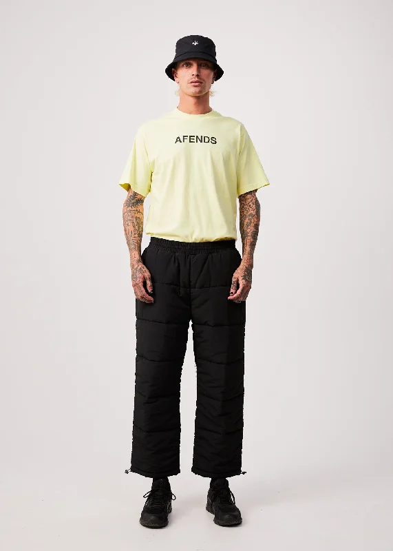 AFENDS Unisex Pala - Unisex Puffer Pants - BlackJoggers