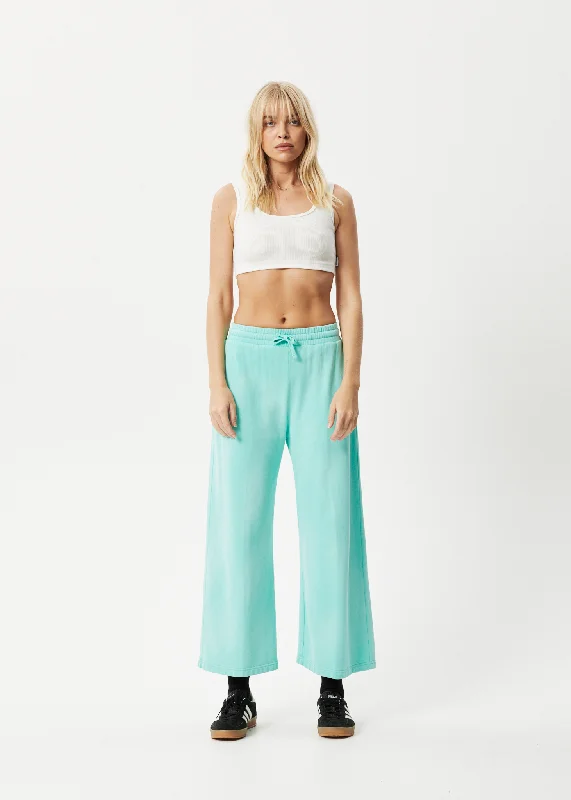 AFENDS Womens Boundless - Wide Leg TrackPants - Worn JadeHigh-visibility Pants