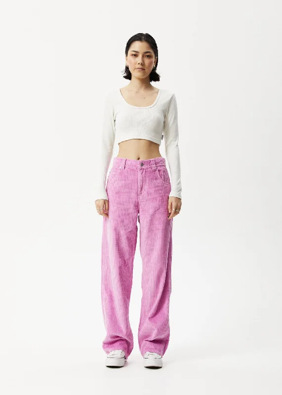 AFENDS Womens Day Dream - Corduroy Slouch Pants - CandyFrayed Pants