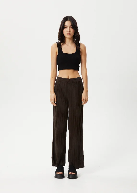 AFENDS Womens Landed - Knit Pants - CoffeeConvertible Pants