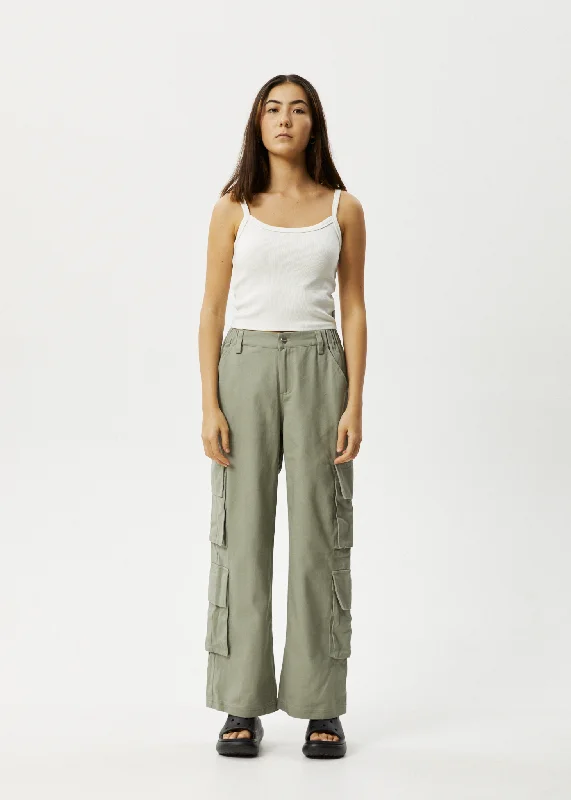 AFENDS Womens Midnight - Cargo Pants - OliveRompers