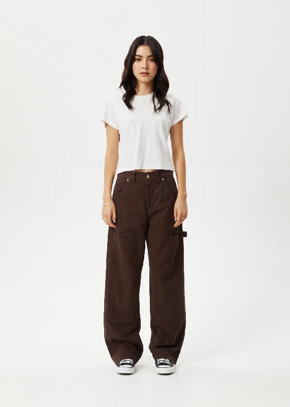 AFENDS Womens Moss - Carpenter Pants - CoffeeCamouflage Pants