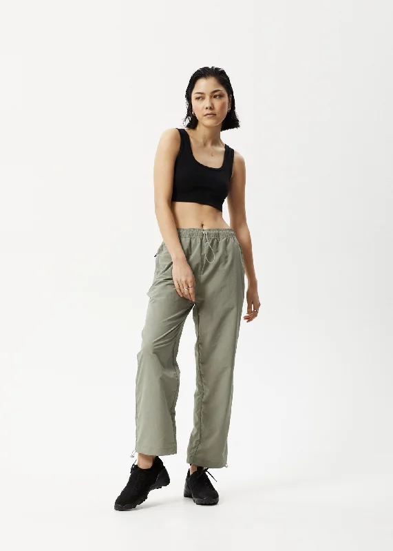 AFENDS Womens Octave - Spray Pants - OliveCropped Pants