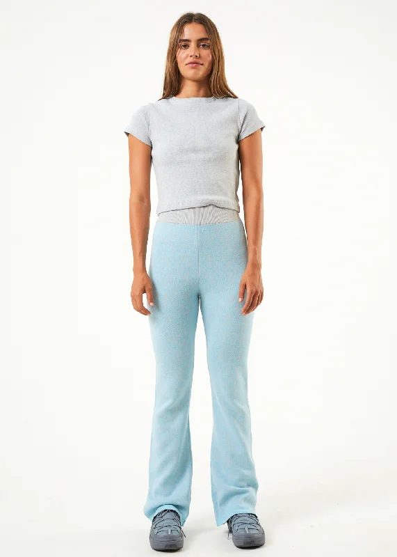 AFENDS Womens Samia - Knit Pants - Sky BlueJeans