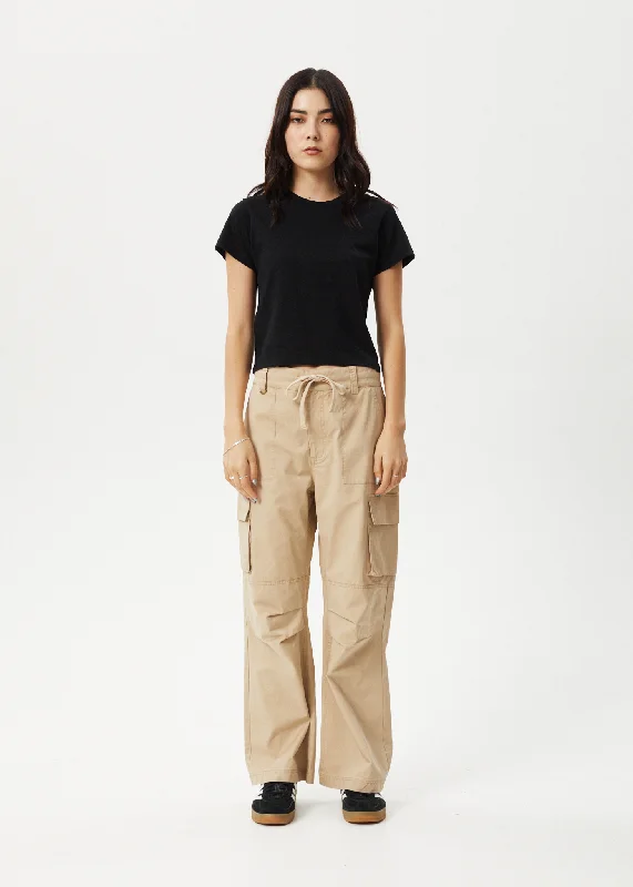 AFENDS Womens Apprentice - Cargo Pants - TaupeDress Pants