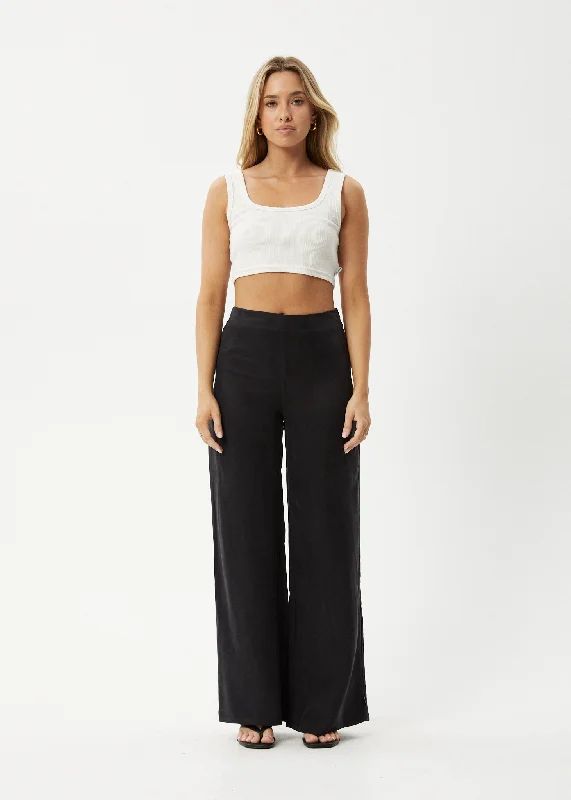 AFENDS Womens Gemma - Cupro Pants - BlackDenim Jeans