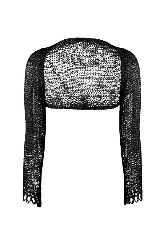 BLACK CHAIN BOLERO SHRUGKnitted Fine