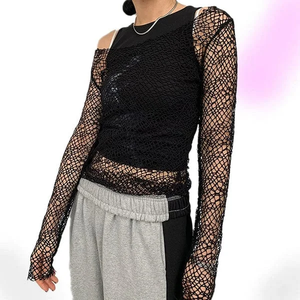 Dark Mysteries Knit TopKnit Textured