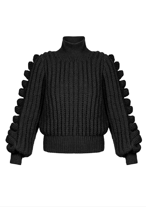 HIGH-NECK KNITTED SWEATERKnitted Cardigan