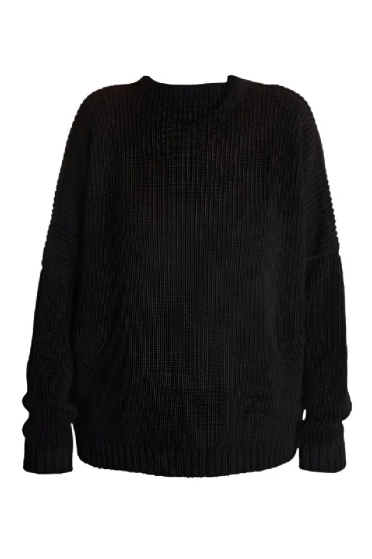 LAUMES SWEATER IN BLACKKnit Hooded