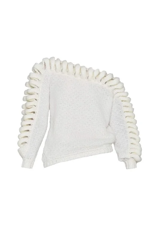 OFF-SHOULDER KNIT SWEATERKnit Pullover