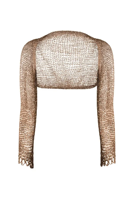 ROSE GOLD CHAIN BOLERO SHRUGKnit Lightweight