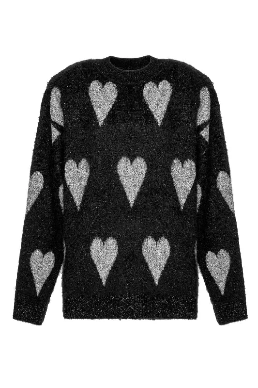 VALENTINES SILVER HEART SWEATERKnit Zip-Up